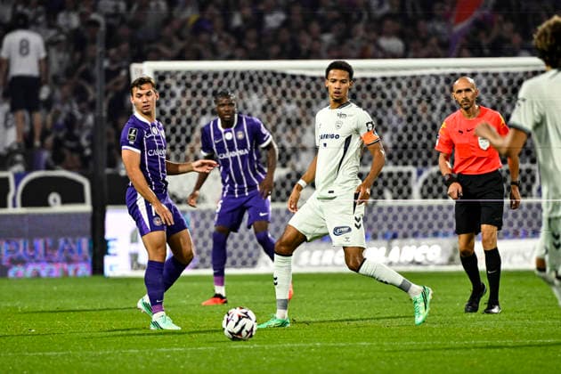 FOOTBALL : Toulouse vs Le Havre- 5eme Journee de Ligue 1 McDonald S - Toulouse - 19 09 2026 Michael Richardson (hac) Toulouse  Copyright: xThierryxBretonx