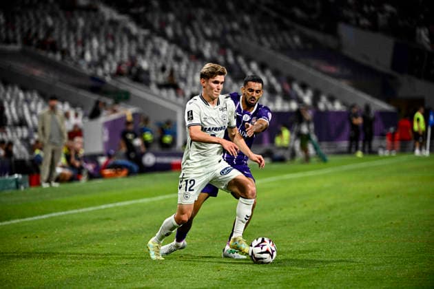 FOOTBALL : Toulouse vs Le Havre- 5eme Journee de Ligue 1 McDonald S - Toulouse - 19 09 2026 Elias Kristensen (hac) Toulouse  Copyright: xThierryxBretonx