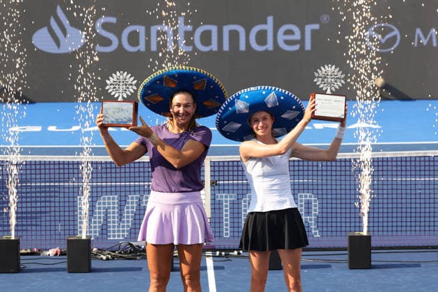 WTA, Tennis Damen GUADALAJARA OPEN 2026 WTA GUADALAJARA OPEN 2026 CRISTINA BUCSA NICOLE MELICHAR VS MOMOKO KOBORI PEANGTARN PLIPUECH 19092026 GUADALAJARA, JALISCO. Action photo of Cristina Bucsa and Nicole Melichar, champions of the doubles tournament of the WTA Guadalajara Open 2026, held at the Centro Panamericano de Tenis of Guadalajara, Jalisco, Mexico. Foto de accion de Cristina Bucsa y Nicole Melichar, campeonas del torneo de dobles del WTA Guadalajara Open 2026 celebrado en el Centro Panamericano de Tenis de Guadalajara, Jalisco, Mexico PHOTO BY IMAGENSHOP AGENCIA FOTOGRAFICA GUADALAJARA JALISCO MEXICO Copyright: xIMAGENSHOPxAGENCIAxFOTOGRAFICAx