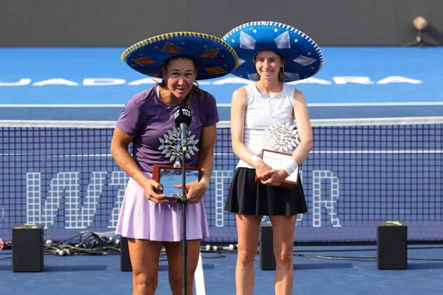 WTA, Tennis Damen GUADALAJARA OPEN 2026 WTA GUADALAJARA OPEN 2026 CRISTINA BUCSA NICOLE MELICHAR VS MOMOKO KOBORI PEANGTARN PLIPUECH 19092026 GUADALAJARA, JALISCO. Action photo of Cristina Bucsa and Nicole Melichar, champions of the doubles tournament of the WTA Guadalajara Open 2026, held at the Centro Panamericano de Tenis of Guadalajara, Jalisco, Mexico. Foto de accion de Cristina Bucsa y Nicole Melichar, campeonas del torneo de dobles del WTA Guadalajara Open 2026 celebrado en el Centro Panamericano de Tenis de Guadalajara, Jalisco, Mexico PHOTO BY IMAGENSHOP AGENCIA FOTOGRAFICA GUADALAJARA JALISCO MEXICO Copyright: xIMAGENSHOPxAGENCIAxFOTOGRAFICAx