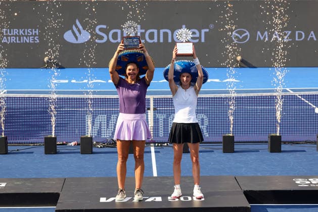 WTA, Tennis Damen GUADALAJARA OPEN 2026 WTA GUADALAJARA OPEN 2026 CRISTINA BUCSA NICOLE MELICHAR VS MOMOKO KOBORI PEANGTARN PLIPUECH 19092026 GUADALAJARA, JALISCO. Action photo of Cristina Bucsa and Nicole Melichar, champions of the doubles tournament of the WTA Guadalajara Open 2026, held at the Centro Panamericano de Tenis of Guadalajara, Jalisco, Mexico. Foto de accion de Cristina Bucsa y Nicole Melichar, campeonas del torneo de dobles del WTA Guadalajara Open 2026 celebrado en el Centro Panamericano de Tenis de Guadalajara, Jalisco, Mexico PHOTO BY IMAGENSHOP AGENCIA FOTOGRAFICA GUADALAJARA JALISCO MEXICO Copyright: xIMAGENSHOPxAGENCIAxFOTOGRAFICAx