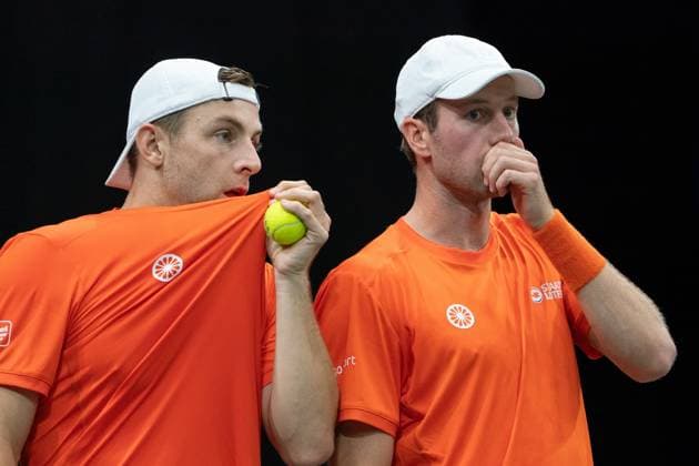2026-09-19 - Davis Cup 2026 DEN BOSCH, NETHERLANDS - SEPTEMBER 19: Tallon Griekspoor, Botic van de Zandschulp during the Davis Cup 2026 match between Netherlands and Columbia at the Maaspoort on September 19, 2026 in Den Bosch, Netherlands Den Bosch Maaspoort Netherlands Content not available for redistribution in The Netherlands directly or indirectly through any third parties. Copyright: xMarleenxFouchierx