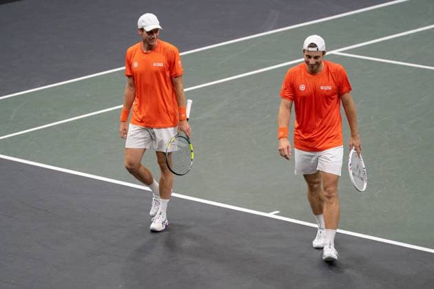 2026-09-19 - Davis Cup 2026 DEN BOSCH, NETHERLANDS - SEPTEMBER 19: Tallon Griekspoor, Botic van de Zandschulp during the Davis Cup 2026 match between Netherlands and Columbia at the Maaspoort on September 19, 2026 in Den Bosch, Netherlands Den Bosch Maaspoort Netherlands Content not available for redistribution in The Netherlands directly or indirectly through any third parties. Copyright: xMarleenxFouchierx