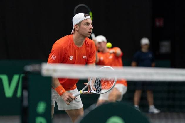2026-09-19 - Davis Cup 2026 DEN BOSCH, NETHERLANDS - SEPTEMBER 19: Tallon Griekspoor, Botic van de Zandschulp during the Davis Cup 2026 match between Netherlands and Columbia at the Maaspoort on September 19, 2026 in Den Bosch, Netherlands Den Bosch Maaspoort Netherlands Content not available for redistribution in The Netherlands directly or indirectly through any third parties. Copyright: xMarleenxFouchierx