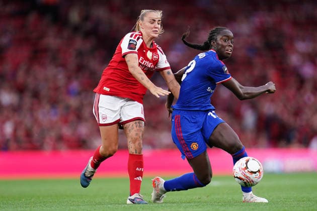 Women s Super League: Arsenal v Manchester United, ManU during the Women s Super League match Arsenal vs Manchester United at Emirates, London, United Kingdom on 19 September 2026 (Photo by Harvey Murphy News Images) London Emirates Greater London United Kingdom Copyright: xHarveyxMurphy NewsxImagesx