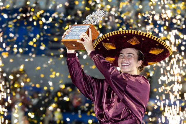 WTA, Tennis Damen GUADALAJARA OPEN 2026 WTA GUADALAJARA OPEN 2026 PEYTON STEARNS VS IVA JOVIC 19092026 GUADALAJARA, JALISCO. Action photo of Iva Jovic of the United States, champion of the singles tournament of the WTA Guadalajara Open 2026, held at the Centro Panamericano de Tenis of Guadalajara, Jalisco, Mexico. Foto de accion de Iva Jovic de Estados Unidos, campeona del torneo de singles del WTA Guadalajara Open 2026 celebrado en el Centro Panamericano de Tenis de Guadalajara, Jalisco, Mexico PHOTO BY IMAGENSHOP AGENCIA FOTOGRAFICA GUADALAJARA JALISCO MEXICO Copyright: xIMAGENSHOPxAGENCIAxFOTOGRAFICAx