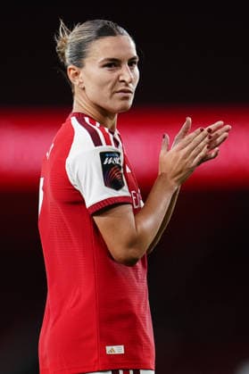 Women s Super League: Arsenal v Manchester United, ManU Steph Catley of Arsenal during the Women s Super League match Arsenal vs Manchester United at Emirates, London, United Kingdom on 19 September 2026 (Photo by Harvey Murphy News Images) London Emirates Greater London United Kingdom Copyright: xHarveyxMurphy NewsxImagesx