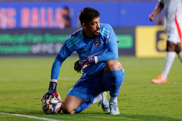September 19, 2026, Frisco, Texas, United States: FC Dallas goalkeeper DANIEL DE SOUSA BRITTO (42) after making a save during the second half in a soccer game, Saturday, Sept. 19, 2026, in Frisco, Texas. Frisco United States - ZUMAa325 20260919_zsa_a325_022 Copyright: xDavidxBalleringxIix