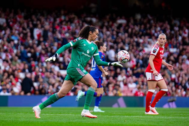September 19, 2026, London, England, United Kingdom: LONDON, ENGLAND - SEPTEMBER 19: Phallon Tullis-Joyce of Manchester United, ManU during the Barclays WomenÃ¢â‚¬â ¢s Super League match between Arsenal Women and Manchester United Women at Emirates Stadium on September 19, 2026 in London, England Barclays WomenÃ¢â‚¬â ¢S Super League Match Between Arsenal Women And Manchester United Women  - ZUMAf190 0867296124st Copyright: xNinaxFarooqix