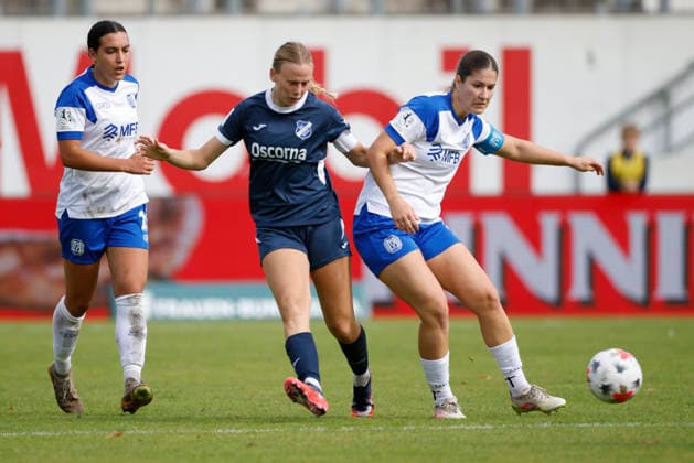 20.09.2026, Hänsch-Arena, Meppen, GER, Frauenfußball, 2. Bundesliga: SV Meppen vs SC Sand, Anouk Blaschka (SV Meppen 10) DFL REGULATIONS PROHIBIT ANY USE OF PHOTOGRAPHS AS IMAGE SEQUENCES AND OR QUASI-VIDEO. Meppen Niedersachsen Hänsch-Arena