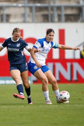 20.09.2026, Hänsch-Arena, Meppen, GER, Frauenfußball, 2. Bundesliga: SV Meppen vs SC Sand, Anouk Blaschka (SV Meppen 10) DFL REGULATIONS PROHIBIT ANY USE OF PHOTOGRAPHS AS IMAGE SEQUENCES AND OR QUASI-VIDEO. Meppen Niedersachsen Hänsch-Arena