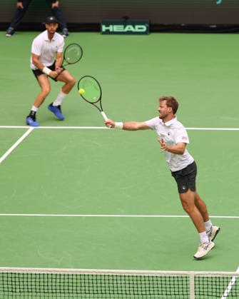 Team Germany, Kevin Krawietz, Tim Puetz, Herren Doppel, Men s Doubles, Davis Cup Germany vs. Croatia, Heristo Arena, Halle Westf., Germany Tennis - Davis Cup 20026 - - Heristo Arena - Halle West - Northrhine Westphalia - Germany - 20 September 2026. Copyright: xJuergenxHasenkopfx