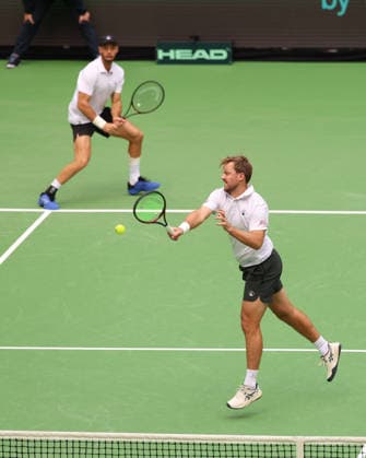 Team Germany, Kevin Krawietz, Tim Puetz, Herren Doppel, Men s Doubles, Davis Cup Germany vs. Croatia, Heristo Arena, Halle Westf., Germany Tennis - Davis Cup 20026 - - Heristo Arena - Halle West - Northrhine Westphalia - Germany - 20 September 2026. Copyright: xJuergenxHasenkopfx