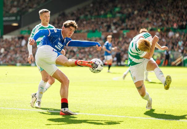 20.09.2026 Celtic v Rangers: Ryan Naderi of Rangers has a shot  Copyright: xWilliexVassx NINTCHDBPICT001109853474
