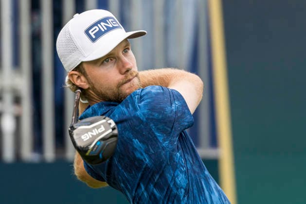 Golf - DP World Tour (European Tour) ˜Rolex Series™ - 2026 BMW PGA, Golf Herren Championship - Final Round - West Course, Wentworth Club - Sunday 20th September 2026 Rasmus Neergaard-Ptersen (DEN) drives from the 11th tee COLORSPORT DANIEL BEARHAM  cspDB_BMWPGA_R4_200926_
