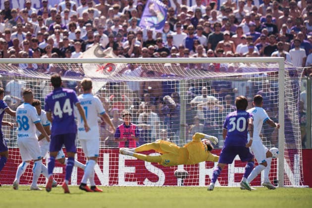 Fiorentina™s Alex Jimenez goal 1-1 during the Serie A soccer match between Fiorentina and Napoli at the Artemio Franchi Stadium in Florence, north Italy - Sunday, September 20, 2026 -  Copyright: xMassimoxPaolone LaPressex