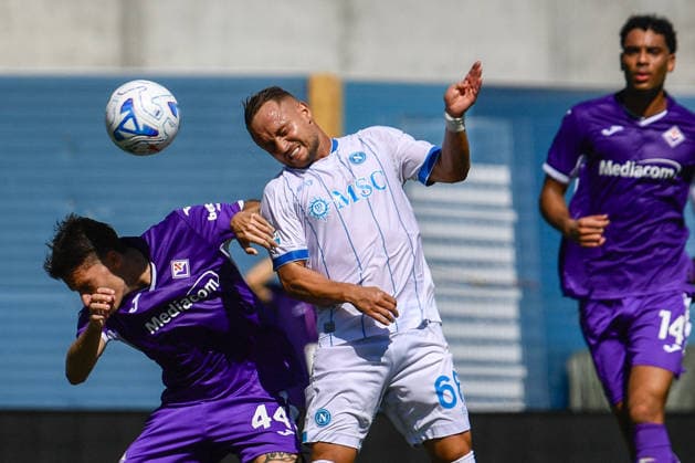 SOCCER - Serie A - ACF Fiorentina vs. SSC Napoli Photo by IPA ABACAPRESS.COM88755665 - A header by Stanislav Lobotka (Napoli) against Nicolo Fagioli (Fiorentina) during the ACF Fiorentina vs. SSC Napoli Serie A soccer match in Florence, Italy, on September 20, 2026 Florence Italy  Copyright: xIPAxSport ABACAx