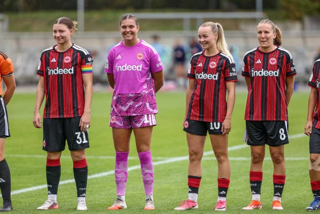 GER, Frankfurt, Eintracht Frankfurt II vs Hertha BSC Berlin, 2. Frauen Bundesliga, Fussball, DFB, Spielzeit 2026 2027, Stadion am Brentanobad, 7. Spieltag im Bild: Sophia Winkler (Eintracht Frankfurt) feiert ihr Comeback nach über einem Jahr Verletzung DFB DFL REGULATIONS PROHIBIT ANY USE OF PHOTOGRAPHS AS IMAGE SEQUENCES AND OR QUASI-VIDEO, 20.09.2026 Copyright: HMBxMedia HendrikxHamelau