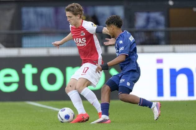 ALKMAAR , 20-09-2026 , AFAS Stadion , season 2026 2027 , Dutch Eredivisie football , match between AZ and Telstar , Picture shows AZ player Valdemar Byskov AZ - Telstar  x207316614x Copyright: