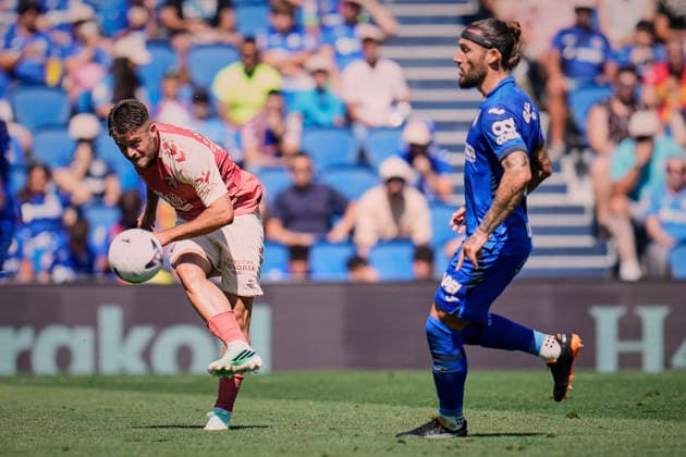 September 20, 2026, Getafe, Madrid, Spain: Dani Lorenzo of Malaga CF in action during the Spanish League, LaLiga EA Sports, football match played between Getafe CF and Malaga CF at Coliseum de Getafe stadium on September 20, 2026, in Getafe, Madrid, Spain. Getafe Spain - ZUMAa181 20260920_zaa_a181_011 Copyright: xAngelxPerezxMecax