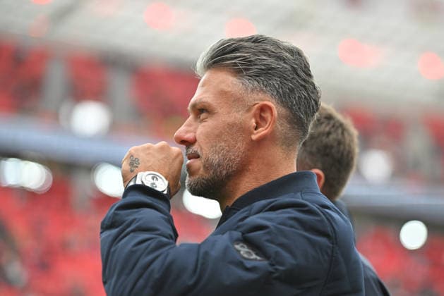 Trainer Martin Demichelis (RB Leipzig). Fussball 1. Bundesliga, 4.Spieltag, Bayer 04 Leverkusen - RB Leipzig, am 20.09.2026 in Leverkusen Deutschland. DFL regulations prohibit any use of photographs as image sequences and or quasi-video Ã‚Â