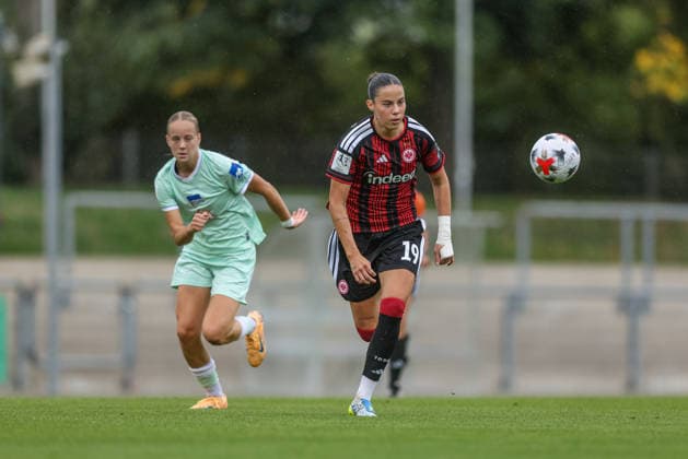 GER, Frankfurt, Eintracht Frankfurt II vs Hertha BSC Berlin, 2. Frauen Bundesliga, Fussball, DFB, Spielzeit 2026 2027, Stadion am Brentanobad, 7. Spieltag im Bild: Mina Matijevic (Eintracht Frankfurt II) DFB DFL REGULATIONS PROHIBIT ANY USE OF PHOTOGRAPHS AS IMAGE SEQUENCES AND OR QUASI-VIDEO, 20.09.2026 Copyright: HMBxMedia HendrikxHamelau