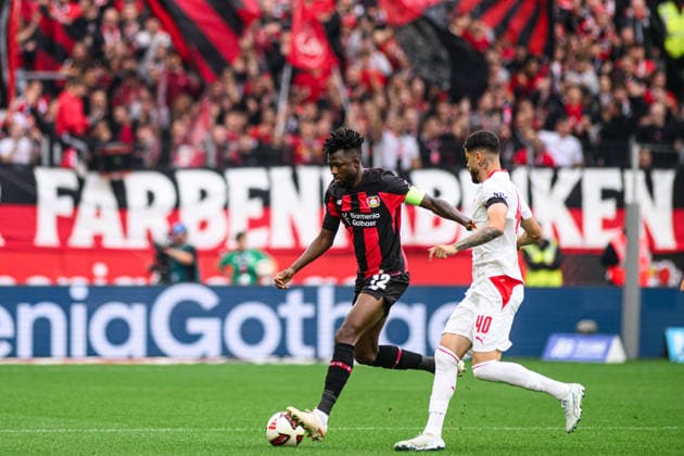 LEVERKUSEN, GERMANY - 20 SEPTEMBER, 2026: Edmond Tapsoba, Romulo - The Bundesliga match Bayer 04 Leverkusen vs. RB Leipzig at BayArena.  Copyright: xVitaliixKliuievx