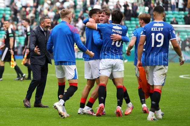 Rangers manager Derek McInnes celebrates after the William Hill Scottish Premiership match at Parkhead, Glasgow. Celtic v Rangers - William Hill Scottish Premiership - Parkhead, Glasgow, Lanarkshire, Scotland, UK - 20 Sep 2026Glasgow Parkhead Lanarkshire United Kingdom  Copyright: xO Rourke RangersxFC Shutterstockx 17159973dj