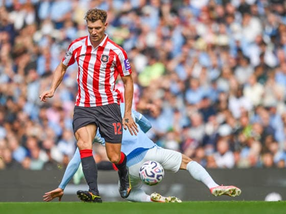 Manchester City v Sunderland Premier League Thomas Meunier of Sunderland during the Premier League match at the Etihad Stadium, Manchester 20 09 2026 UK Newspapers OUT Copyright: xKarlxVallantinex FIL-23975-0030
