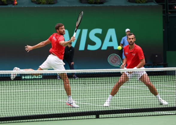 Team Croatia, Nikola Mektic, Mate Pavic, Herren Doppel, Men s Doubles, Davis Cup Germany vs. Croatia, Heristo Arena, Halle Westf., Germany Tennis - Davis Cup 20026 - - Heristo Arena - Halle West - Northrhine Westphalia - Germany - 20 September 2026. Copyright: xJuergenxHasenkopfx