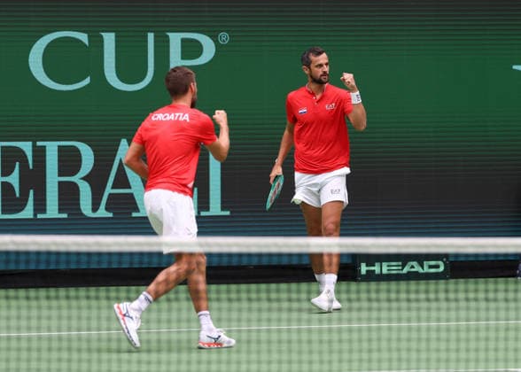 Team Croatia, Nikola Mektic, Mate Pavic, Herren Doppel, Men s Doubles, Davis Cup Germany vs. Croatia, Heristo Arena, Halle Westf., Germany Tennis - Davis Cup 20026 - - Heristo Arena - Halle West - Northrhine Westphalia - Germany - 20 September 2026. Copyright: xJuergenxHasenkopfx