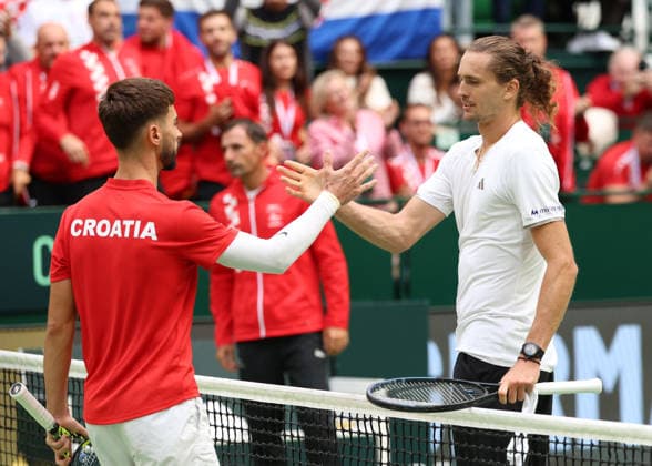 Alexander Zverev,Dino Prizmic (CRO), .Davis Cup Germany vs. Croatia, Heristo Arena, Halle Westf., Germany Tennis - Davis Cup 20026 - - Heristo Arena - Halle West - Northrhine Westphalia - Germany - 20 September 2026. Copyright: xJuergenxHasenkopfx