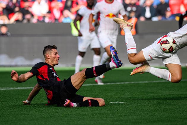LEVERKUSEN, GERMANY - 20 SEPTEMBER, 2026: Patrik Schick, goal - The Bundesliga match Bayer 04 Leverkusen vs. RB Leipzig at BayArena.  Copyright: xVitaliixKliuievx