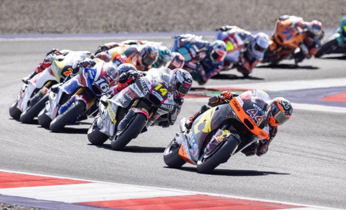 MOTORSPORTS - MotoGP, GP of Austria 2026 SPIELBERG,AUSTRIA,20.SEP.26 - MOTORSPORTS - Moto2, Grand Prix of Austria, Red Bull Ring. Image shows Ar—n Canet (ESP ELF Marc VDS Racing Team), Tony Arbolino (ITA REDS Fantic Racing) and Joe Roberts (USA OnlyFans American Racing Team).  GEPAxpictures xHaraldxSteiner