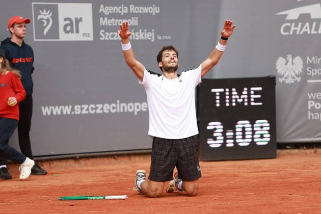 SZCZECIN, 20.09.2026 TURNIEJ TENISA ZIEMNEGO ATP, Tennis Herren CHALLENGER - ATP CHALLENGER INVEST IN SZCZECIN OPEN 2026 NZ RADOSC NIKOLAS SANCHEZ IZQUIERDO PO WYGRANIU MECZU NIKOLAS SANCHEZ IZQUIERDO REACTS AFTER WINNING THE MATCH AND THE TOURNAMENT FOT. KRZYSZTOF CICHOMSKI NEWSPIX.PL --- newspix.pl 