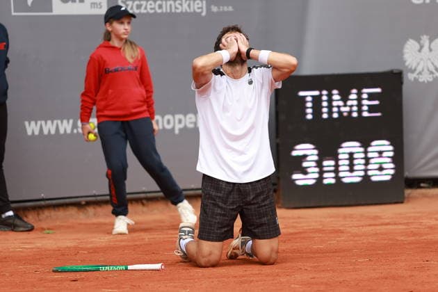 SZCZECIN, 20.09.2026 TURNIEJ TENISA ZIEMNEGO ATP, Tennis Herren CHALLENGER - ATP CHALLENGER INVEST IN SZCZECIN OPEN 2026 NZ RADOSC NIKOLAS SANCHEZ IZQUIERDO PO WYGRANIU MECZU NIKOLAS SANCHEZ IZQUIERDO REACTS AFTER WINNING THE MATCH AND THE TOURNAMENT FOT. KRZYSZTOF CICHOMSKI NEWSPIX.PL --- newspix.pl 