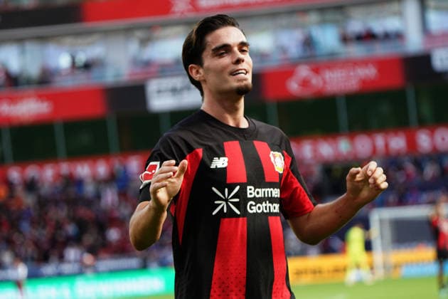 Leverkusen Fussball, 1.BL saison 2026 2027 Bayer 04 Leverkusen vs RB Leipzig, 20.09.2026, Bayarena Leverkusen Miguel Gutierrez, Bayer 04 Leverkusen, Spanien, SPain, ESP Aktion, Einzelbild