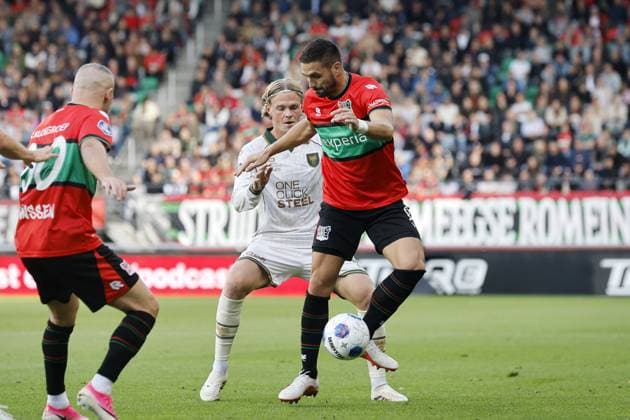 NIJMEGEN - (lr) Soren Tengstedt of Go Ahead Eagles, DuÅ¡an TadiÄ‡ of NEC Nijmegen during the Dutch Eredivisie match between NEC Nijmegen and Go Ahead Eagles at De Goffert on September 20, 2026 in Nijmegen, the Netherlands. BART STOUTJESDIJK ANP Eredivisie 2026 27 xVIxANPxSportx xxANPxIVx 569406545 originalFilename: 569406545.jpg