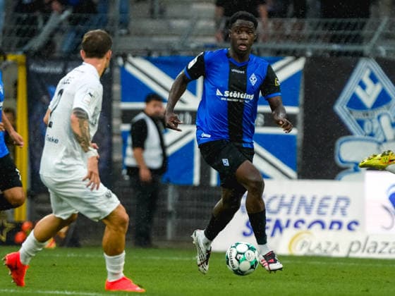 20.09.2026, xwppx, Fussball 3.Liga, SV Waldhof Mannheim - Preußen Münster v.l. Oluwaseun Ogbemudia (Waldhof Mannheim)