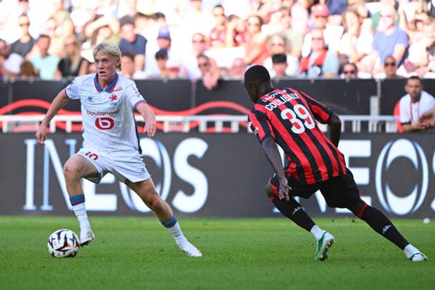 FOOTBALL : OGCN VS LOSC - Ligue 1 McDonald s - 20 09 2026 Hakon Arnar Haraldsson (LOSC) - Ligue 1 McDonald™s match between OGC Nice and LOSC on September 20, 2026 at the Allianz Riviera Stadium in Nice. NiceFrance  Copyright: xWilliamxCannarellax