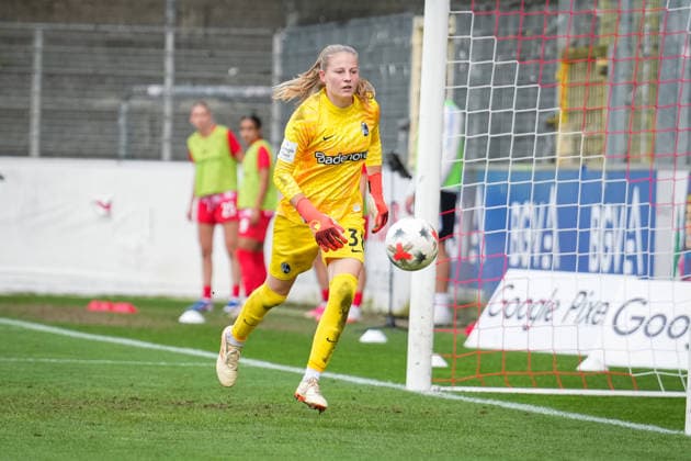 Fussball, Google Pixel Frauen-Bundesliga, 5. Spieltag, 2026 2027, SC Freiburg vs. Bayer 04 Leverkusen, 20.09.2026, Dreisamstadion, Freiburg, Anna Reimann (SC Freiburg, 38) Freiburg Dreisamstadion Baden-Württemberg Deutschland Copyright: xFINLEYxMÖRCHx
