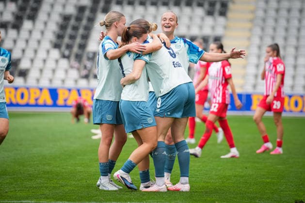 Fussball, Google Pixel Frauen-Bundesliga, 5. Spieltag, 2026 2027, SC Freiburg vs. Bayer 04 Leverkusen, 20.09.2026, Dreisamstadion, Freiburg, Estrella Merino Gonzalez (Bayer 04 Leverkusen, 10) Tor, Torjubel, Freiburg Dreisamstadion Baden-Württemberg Deutschland Copyright: xFINLEYxMÖRCHx