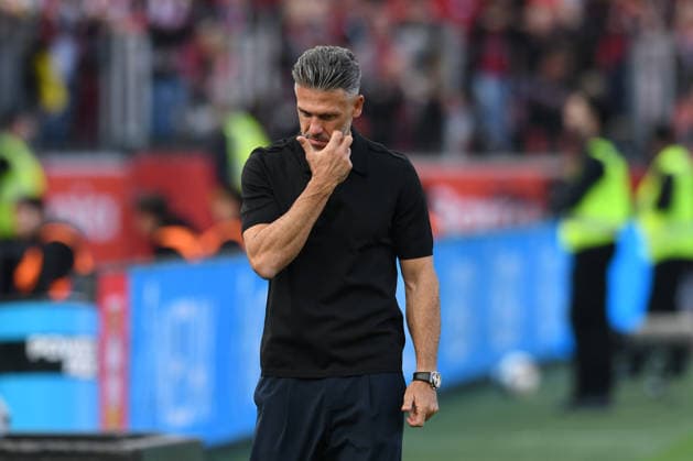 Trainer Martin Demichelis ( RB Leipzig ) wirkt frustriert. GER, Bayer 04 Leverkusen vs RB Leipzig, Fussball, Bundesliga, 4. Spieltag, Spielzeit 2026 2027, 20.09.2026 DFL REGULATIONS PROHIBIT ANY USE OF PHOTOGRAPHS AS IMAGE SEQUENCES AND OR QUASI-VIDEO GER, Bayer 04 Leverkusen vs RB Leipzig, Fussball, Bundesliga, 4. Spieltag, Spielzeit 2026 2027, 20.09.2026 Leverkusen Copyright: xEibner-Pressefoto ThomasxThienelx EP_TTL