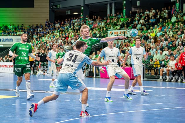 OPEL Handball Bundesliga; HSG Wetzlar - VfL Gummersbach, 20.09.26 Tristan Kirschner (HSG Wetzlar, 5), Kay Smits (VfL Gummersbach, 31), Ellidi Vidarsson (VfL Gummersbach, 4), Miro Schluroff (VfL Gummersbach, 15) OPEL Handball Bundesliga; HSG Wetzlar - VfL Gummersbach: Wetzlar, 20.09.26 Copyright: xBEAUTIFULxSPORTS Roeczeyx