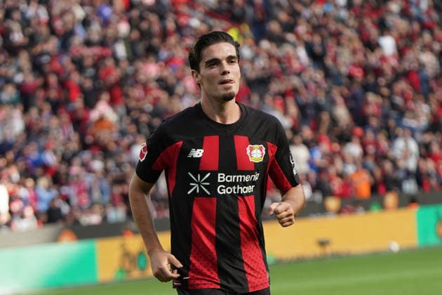 Leverkusen Fussball, 1.BL saison 2026 2027 Bayer 04 Leverkusen vs RB Leipzig, 20.09.2026, Bayarena Leverkusen Miguel Gutierrez Ortega , Bayer 04 Leverkusen, Spanien, SPain, ESP Aktion, Einzelbild