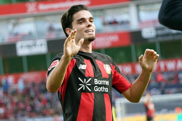 Leverkusen Fussball, 1.BL saison 2026 2027 Bayer 04 Leverkusen vs RB Leipzig, 20.09.2026, Bayarena Leverkusen Miguel Gutierrez, Bayer 04 Leverkusen, Spanien, SPain, ESP Aktion, Einzelbild