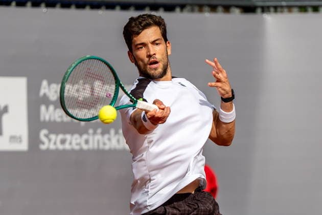 Szczecin 20.09.2026 Tenis Invest In Szczecin Open 2026 final --- Tennis Invest In Szczecin Open 2026 final: Nikolas Sanchez Izquierdo - Thiago Monteiro N Z Nikolas Sanchez Izquierdo Fot. Marcin Jasinski Arena Akcji NEWSPIX.PL --- newspix.pl 