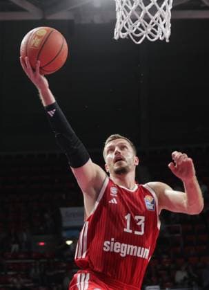 Bayerns 13 Andreas OBST. Basketball, Bundesliga, Bayern Muenchen - Bamberg Baskets, am 20.09.2026 in Muenchen, Deutschland. Quelle Copyright Credit : Oryk HAIST