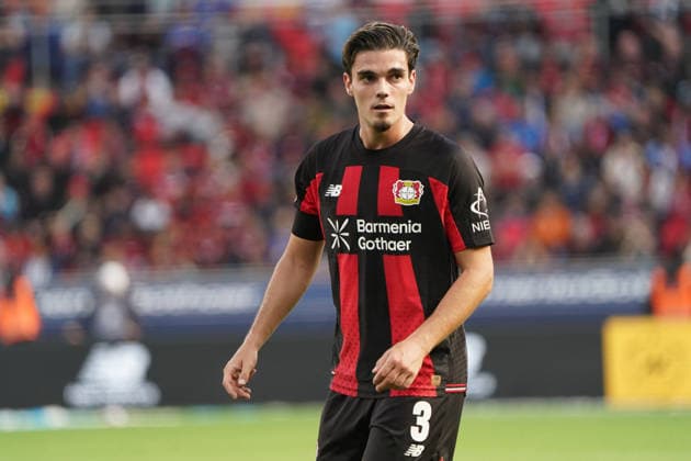 Leverkusen Fussball, 1.BL saison 2026 2027 Bayer 04 Leverkusen vs RB Leipzig, 20.09.2026, Bayarena Leverkusen Miguel Gutierrez, Bayer 04 Leverkusen, Spanien, SPain, ESP Aktion, Einzelbild