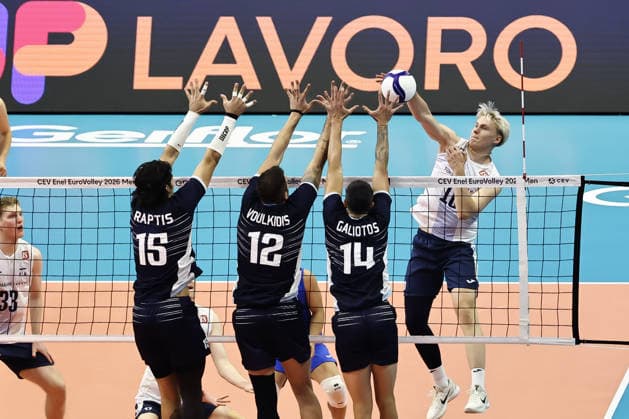 IPA88765295 - 10 Luka Marttila (Finland) during the round of 16 match of the CEV Enel EuroVolley 2026 between Finland and Greece at PalaVela in Turin, Italy, on September 20, 2026, during the Finland vs. Greece match, CEV EuroVolley Men s match in Turin, Italy, September 20, 2026  Copyright: xValerioxOrigo IPAxSportx xx IPA88765295